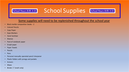 supplies